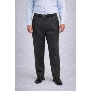 Club Room Men’s Dress Pants Size 40x29 Black Classic Fit pleated  Front Slacks